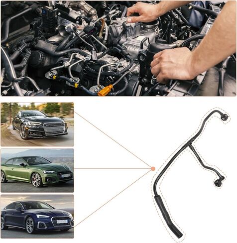 8W0121081AN Coolant Radiator Overflow Hose Line Cooling Breathe Tube Compatible with 2016-2023 A4 A5 Quattro Allroad 2.0T L4 in Saudi Arabia