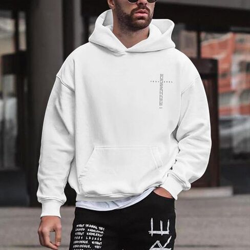 Christian Hoodies for Men Inspirational Religious Faith Cross Sweatshirts Vintage Bible Verse Graphic Hoodie Pullover in Saudi Arabia