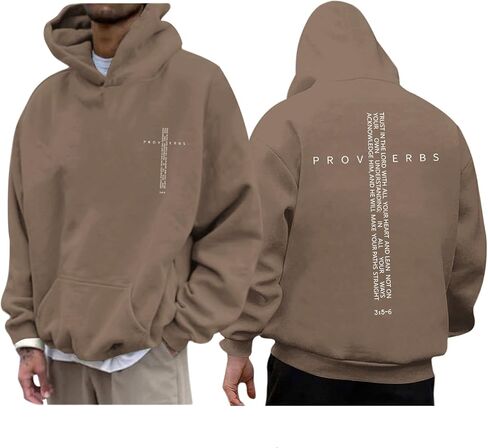 Christian Hoodies for Men Inspirational Religious Faith Cross Sweatshirts Vintage Bible Verse Graphic Hoodie Pullover in Saudi Arabia