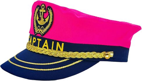 Navy Captain Hat for Cruise & Halloween, Adjustable Sailor Hat for Men Women, Nautical Costume for Party & Cosplay in Saudi Arabia