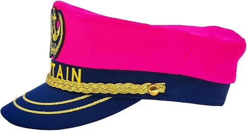 Navy Captain Hat for Cruise & Halloween, Adjustable Sailor Hat for Men Women, Nautical Costume for Party & Cosplay in Saudi Arabia