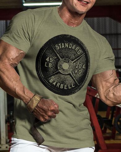 D R DETROIT REBELS Squat Bench Deadlift Repeat Gym Workout Shirts for Men Weight Plate Gym T-Shirt in Saudi Arabia