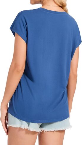1/4 Pack Women Cap Sleeve Tops Tops Tops Tops Tops Tops Tops Tops Tops Disual Dasy Fashion T Shirts Spring Trendy 2025 in Kuwait