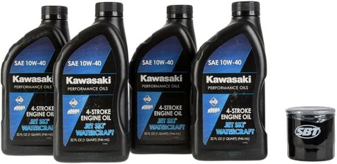 طقم تغيير زيت Superstore Superstore المتوافق مع Kawasaki 4 Stroke Jet Skis (Lube ، filter ، & extractor) in Kuwait