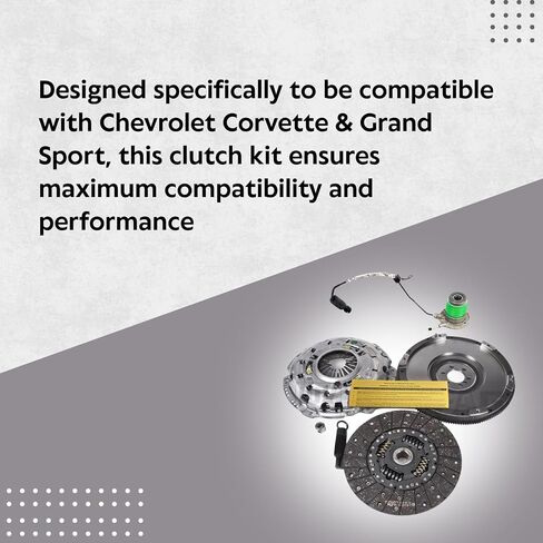 مجموعة Luk Clutch Kit مع أسطوانة العبيد ودولة الموازنة لعام 2005-13 Corvette C6 6.0L LS2 ، 6.2L LS3 ، 7.0L LS7 ، Z06 - توفر الأداء المحسّن والمتانة - مع ضمان العلامة التجارية لمدة 12 شهرًا in Saudi Arabia