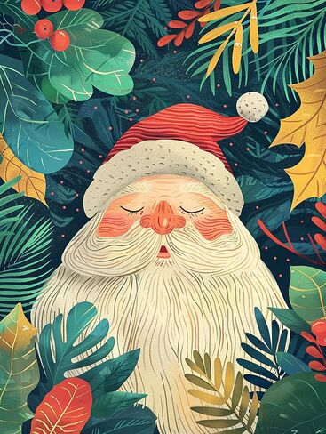 Skryuie 5D Santa Claus Diamond Painting Kits 16 × 20 بوصة - مجموعات فن الماس DIY للبالغين عيد الميلاد ، تدريبات مستديرة كاملة - غرزة Crystal Cross - Carns Craft for Wall & Office Decor in Kuwait