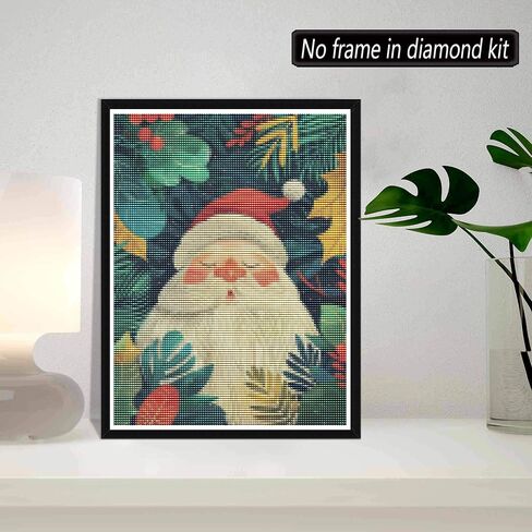 Skryuie 5D Santa Claus Diamond Painting Kits 16 × 20 بوصة - مجموعات فن الماس DIY للبالغين عيد الميلاد ، تدريبات مستديرة كاملة - غرزة Crystal Cross - Carns Craft for Wall & Office Decor in Kuwait
