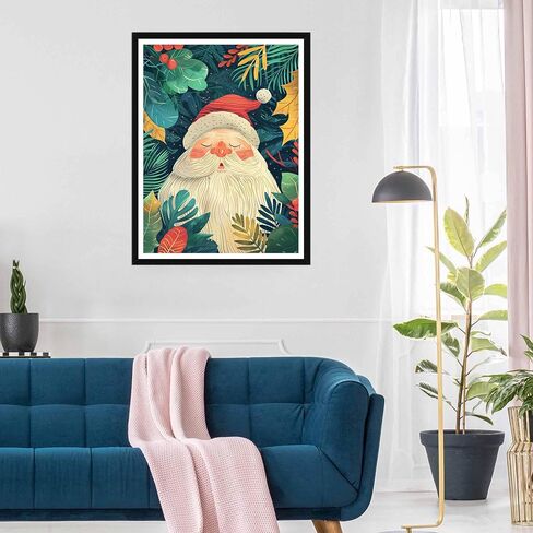 Skryuie 5D Santa Claus Diamond Painting Kits 16 × 20 بوصة - مجموعات فن الماس DIY للبالغين عيد الميلاد ، تدريبات مستديرة كاملة - غرزة Crystal Cross - Carns Craft for Wall & Office Decor in Kuwait