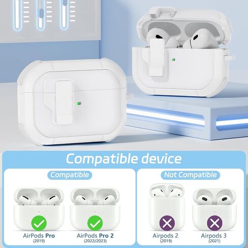 حافظة لجهاز AirPods Pro الجيل الثاني/الأول مع مجموعة أدوات تنظيف، حافظة قفل آمنة Ekoonpft لهاتف Apple Airpod Pro 2&1 Gen مع حزام معصم من السيليكون وسلسلة مفاتيح حلوى لطيفة للنساء، أرجواني in Saudi Arabia