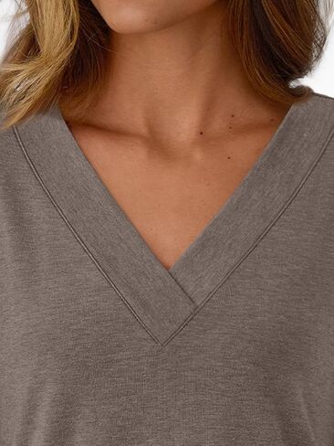 AUTOMET Womens Long Sleeve Tops T Shirts V Neck Casual Top Comfortable Shirt Soft Basic Tees Women Blouses in Saudi Arabia