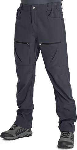Mens Winter Snow Pants, Fleece Lined Waterproof Insulated Men's Ski Pants For Cold Weather, Outdoor Soft-Shell Snowboard Pant in Saudi Arabia