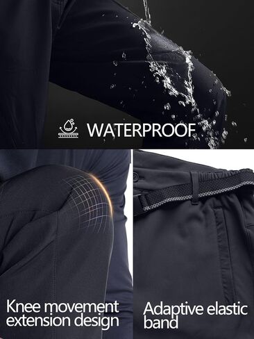 Mens Winter Snow Pants, Fleece Lined Waterproof Insulated Men's Ski Pants For Cold Weather, Outdoor Soft-Shell Snowboard Pant in Saudi Arabia