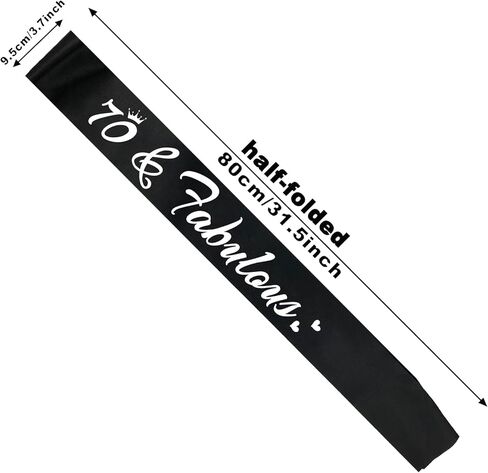 70 & Fabulous Birthday Sash, 70th Birthday Gifts idea for women, Funny 70th Birthday Party Suppiles, Purple+ Silver(70 & Fabulous) in Saudi Arabia