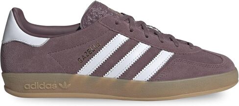adidas Gazelle Indoor Women Sneakers, Shadow Fig/Cloud White/Gum, Size 8.5 in Saudi Arabia