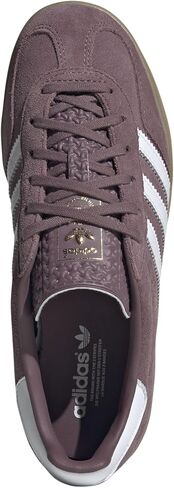 adidas Gazelle Indoor Women Sneakers, Shadow Fig/Cloud White/Gum, Size 8.5 in Saudi Arabia