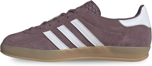 adidas Gazelle Indoor Women Sneakers, Shadow Fig/Cloud White/Gum, Size 8.5 in Saudi Arabia