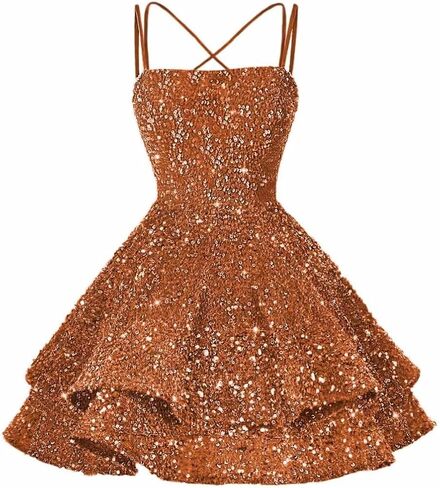 Sequin Short Square Neck Homecoming Dress for Teen Sparkly Prom Dress Sweet 16 Photo Shoot Cocktail Gowns RO205 in Saudi Arabia