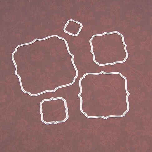 Arbuya 6pcs/Set Diffrent Size Stiched Nesting Irregular Rectangular Frame Dies Rectangle Cutting Dies for Card Making and Scrapbooking Paper Crafts in Kuwait