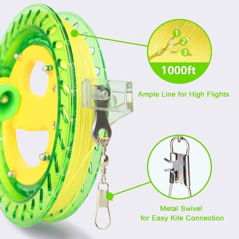 Kite Reels for Adults, Professional Kite String Reel Winder for Adults, 1000FT Line Kite Spool, Kite String Spool with Lock, for Outdoor Kites(Blue, 7 inches) in Saudi Arabia