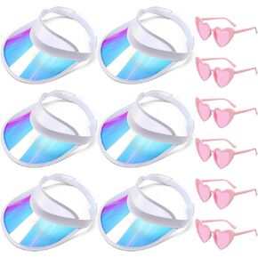 Sun Visor Hats and Heart Sunglasses Cap Clip-on Vintage UV Protection Beach Outdoor for Party Supplies in Kuwait