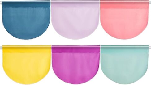 GISGFIM 6 PCS School Classroom Stretains Dark to School Stretains Easy تثبيت ديكور فصول دراسية ملونة للرعاية النهارية في غرفة النوم الأولية غرفة المعيشة 21 "× 24" (الظلام) in Kuwait