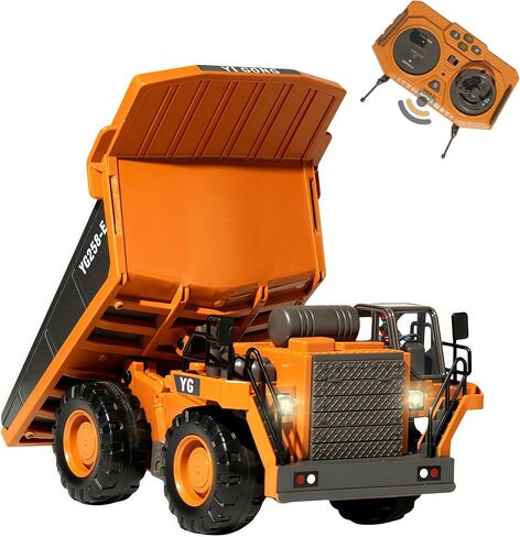 9-Channel Metal 1:16 RC Bulldozer with Lights and Sound - Remote Control Heavy Equipment Construction Vehicles Dozer Toys for Adults Kids Boys Ages 6 7 8 9 10 11 12 in Saudi Arabia