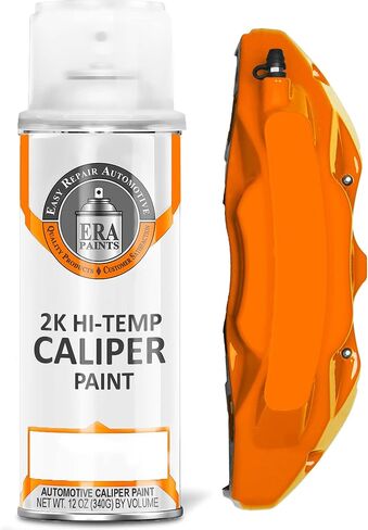 ERA Paints Orange Brake Caliper Paint With Omni-Curing Catalyst Technology - 2K Aerosol Glossy Finish High Temp Resistance And Extreme Durability Against Color Fade And Chemicals Like Brake Fluid in Saudi Arabia