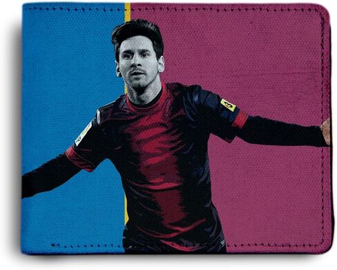 Lionel Messi Artwork Artwork Print Pu Weather Wallet for Men/Boy's ، Messiah Action ، Disual in Saudi Arabia