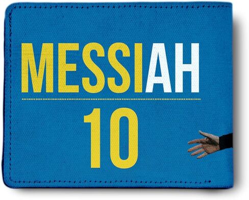 Lionel Messi Artwork Artwork Print Pu Weather Wallet for Men/Boy's ، Messiah Action ، Disual in Saudi Arabia
