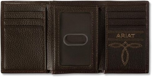 ARIAT MEN'S MENMAL BRIDLED HAIR LEATHER WALLET TRIFOLD in Saudi Arabia