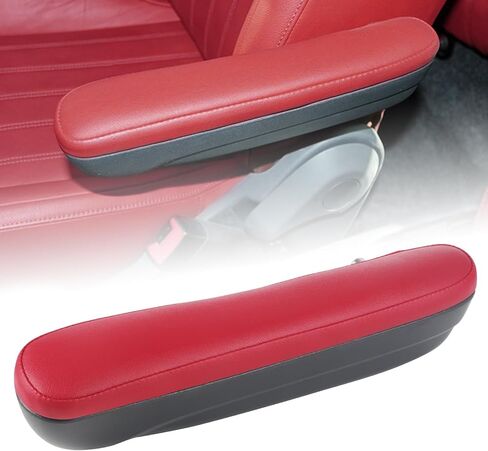 Driver Side Black Front Seat Armrest Replacement Compatible with 2016 2017 2018 2019 F-iat 500, Adjustable Arm Rest Elbow Support Pad, Replaces 6BV31KRLAA in Kuwait