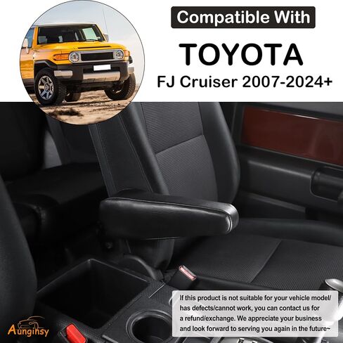 Aunginsy Seat Armrest Covers Fit Toyot@ FJ Cruiser 2007-2021 Pair Left and Right Seat Side Armrest Cushion Covers Driver Seat Side Armrest Covers Black Arm Rest Covers Replacement Leather Accessories in Saudi Arabia