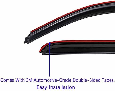 Window Deflector in-Channel Fit for 2021-2022 Sienna Window Visors Vent Sun Guards Dark Smoke in Kuwait