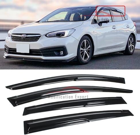 تناسب لعام 2017-2022 سوبارو إمبريزا هاتشباك FB20 JDM 3D Wavy Mugen Style Window Diflector Deflector in Saudi Arabia
