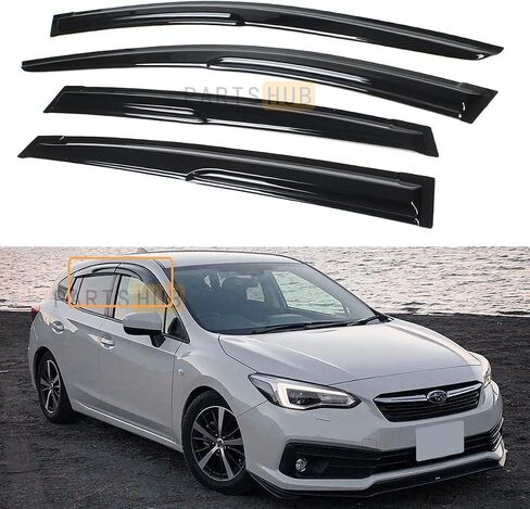 تناسب لعام 2017-2022 سوبارو إمبريزا هاتشباك FB20 JDM 3D Wavy Mugen Style Window Diflector Deflector in Saudi Arabia