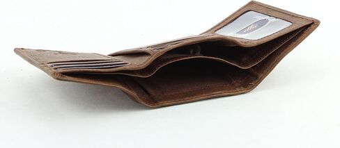 American Bison Trifold Classic Wallet for Men – RFID Blocking Cowhide Leather Wallet (Black) in Kuwait