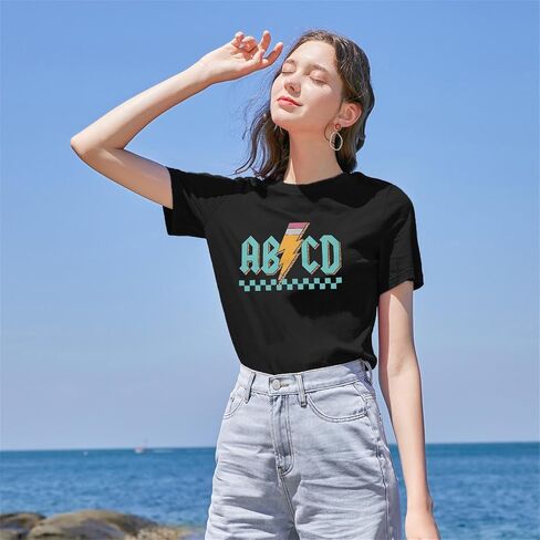 Teacher Shirts Women Kindergarten Teacher Shirt Cute ABCD Pencil Graphic Short Sleeve Top Casual Inspirational Tee Tops in Saudi Arabia