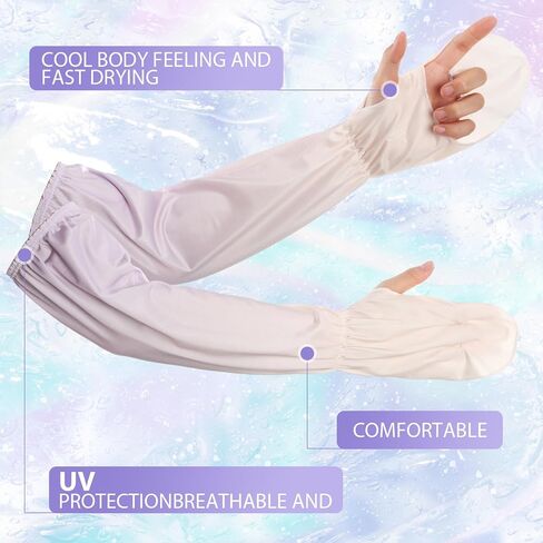 4 Pairs Driving Fingerless Sun Sleeves Adjustable Cooling Arm Sleeves with Gloves UV Protection Women Men Cycling in Saudi Arabia