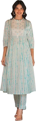 مجموعة Kurta Kurti للسيدات الهندية للنساء للنساء من القطن النقي A-LINE TINE و DYE LEND CARTA KURTI in Saudi Arabia