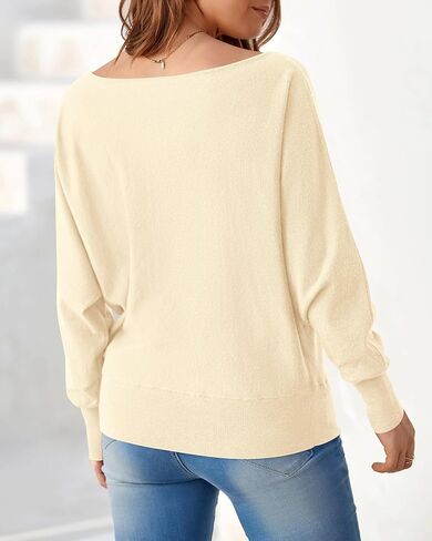 BTFBM Off Shoulder Sweaters for Women Trendy 2025 Fall Long Sleeve Casual Basic Knit Winter Oversized Pullover Sweater in Saudi Arabia