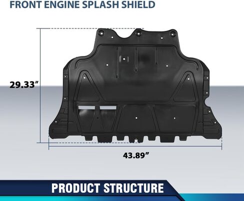 Pit66 Front Engine Splash Shield متوافق مع VW Volkswagen Golf 2015 2016 2017 2018 VW1228137 ، 3Q0825236D in Saudi Arabia