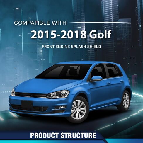 Pit66 Front Engine Splash Shield متوافق مع VW Volkswagen Golf 2015 2016 2017 2018 VW1228137 ، 3Q0825236D in Saudi Arabia