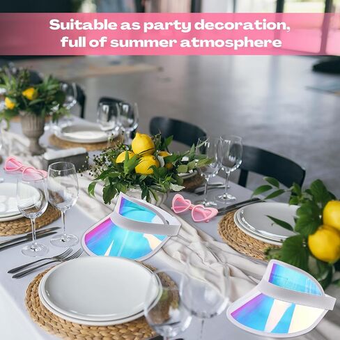 Sun Visor Hats and Heart Sunglasses Cap Clip-on Vintage UV Protection Beach Outdoor for Party Supplies in Kuwait