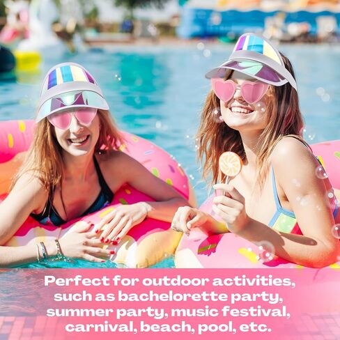 Sun Visor Hats and Heart Sunglasses Cap Clip-on Vintage UV Protection Beach Outdoor for Party Supplies in Kuwait