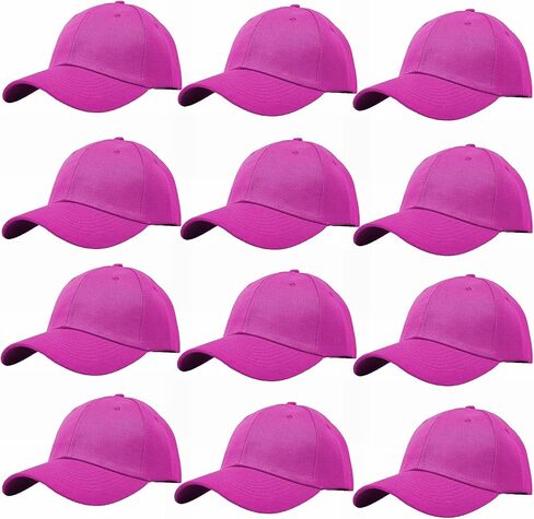 Glory Max Wholesale 12-Pack Plain Cap Cap قابلة للتعديل الصلبة الفارغة القبعة المنحنية المنحنية in Kuwait