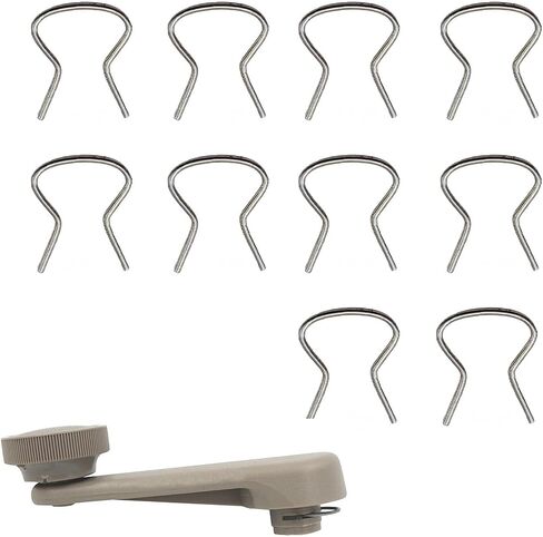 10 PCS Car Window Crank مقاطع التجنيب ، ومقبض نافذة مقاطع الاحتفاظ بالمعادن تشكيلة ، عالمية لمعظم السيارات (الفضة) in Saudi Arabia