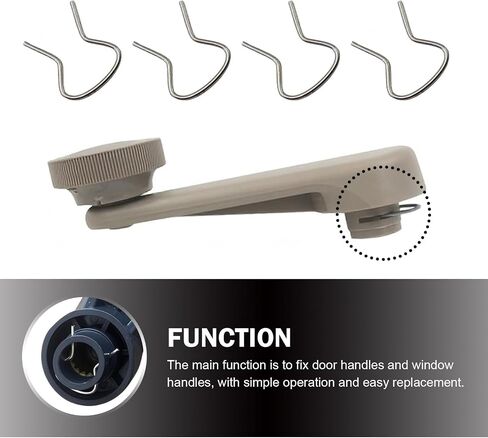 10 PCS Car Window Crank مقاطع التجنيب ، ومقبض نافذة مقاطع الاحتفاظ بالمعادن تشكيلة ، عالمية لمعظم السيارات (الفضة) in Saudi Arabia