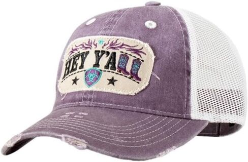 ARIAT Ladies Distressed Cap, Dark Purple in Saudi Arabia