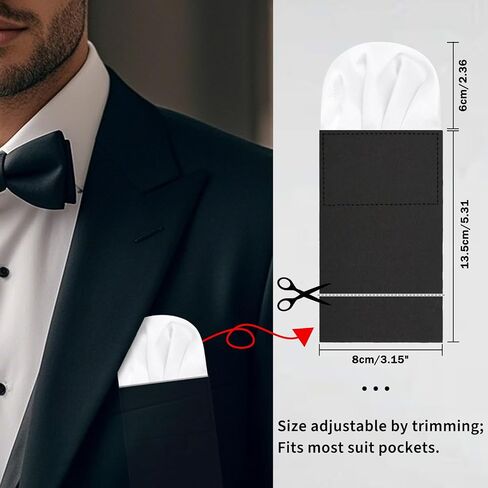 Pocket Squares for Men Prefolded Pocket Handkerchief for Suit Jacket Tuxedo Accessories in Kuwait