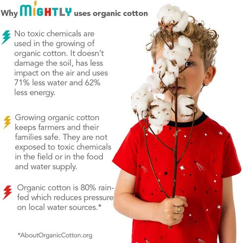 أقوى الأولاد والفتيات القميص القميص | 100 ٪ من القطن العضوي ، طفل صغير وأطفال ، معتمد من التجارة العادلة in Kuwait